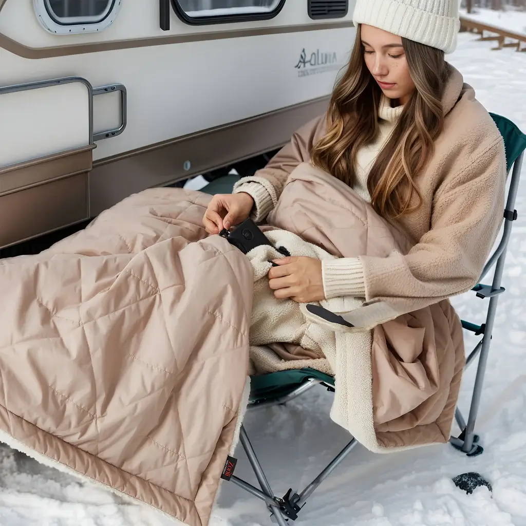 winter camping heated blanket
